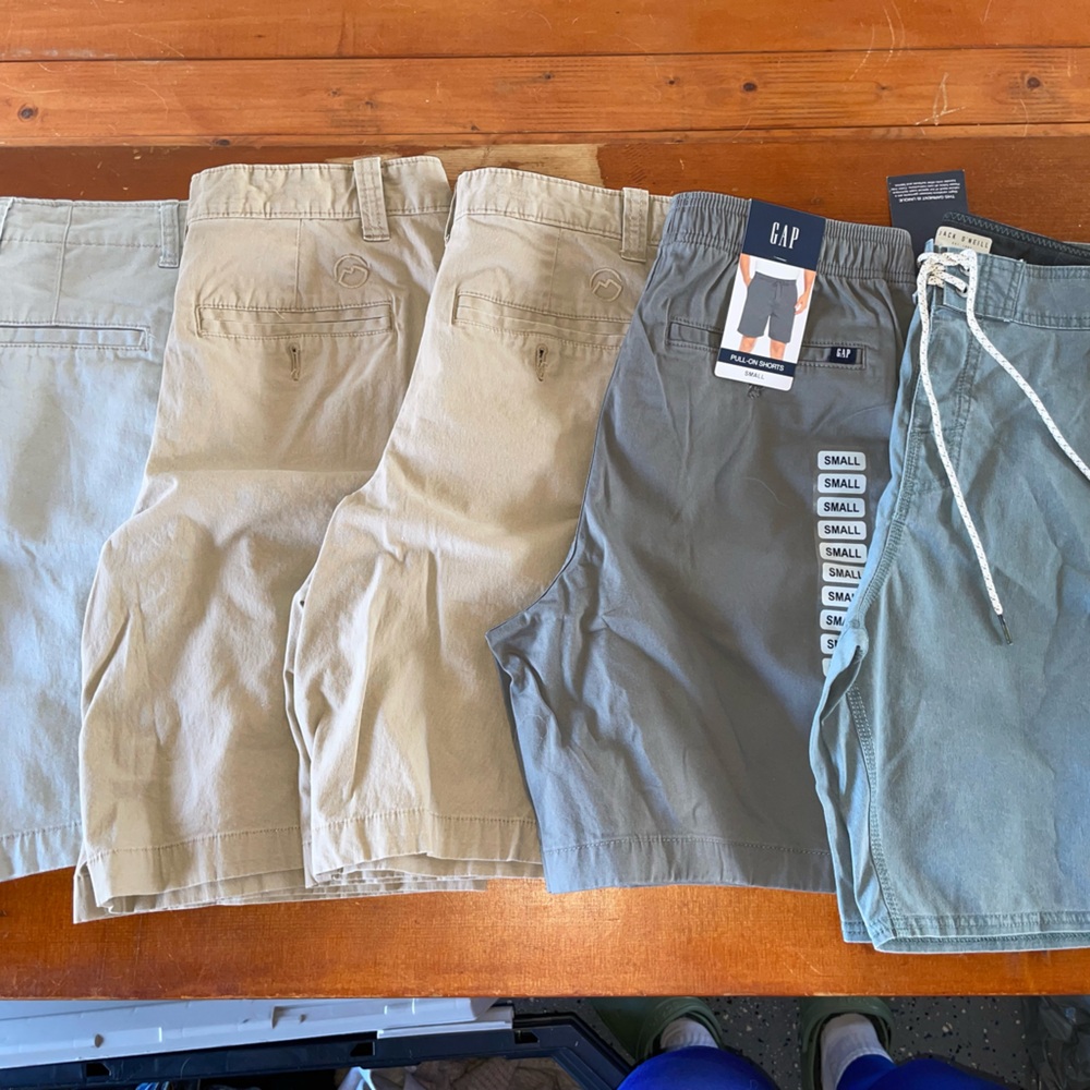 Men's Casual Shorts Set - Beige and Grey